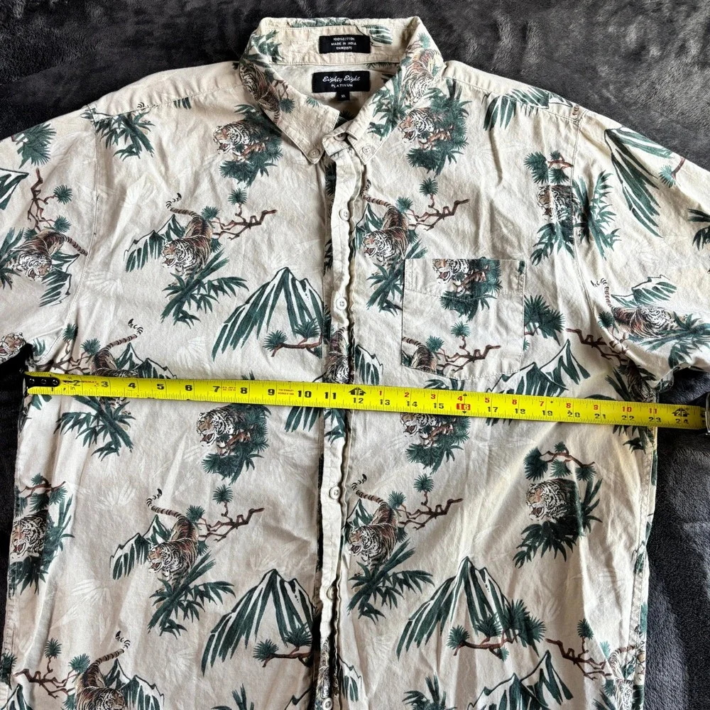 Eighty‎ Eight Platinum Mens XL Tiger Mountain Pine Tree Cotton Button Down Shirt